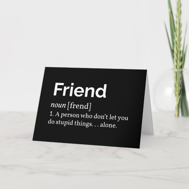 Tarjeta Definición de amigo I (Anverso)