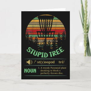 Tarjeta Definición de árbol estúpido, Disc Golf divertido