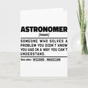 Tarjeta Definición de astrónomo Sustantivo Dicho divertido