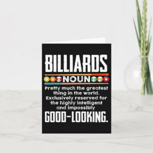 Tarjeta Definición de Billiards - Divertido Billiard 8 Bal