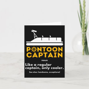 Tarjeta Definición de capitán Pontoon - Gracioso Pontoonin