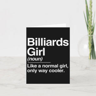 Tarjeta Definición de Chica de Billiards Definición Normal