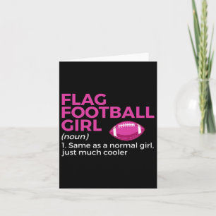 Tarjeta Definición de Chica de Fútbol con Bandera Graciosa
