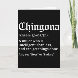 Tarjeta Definición de Chingona, Chillona Pero Chingona