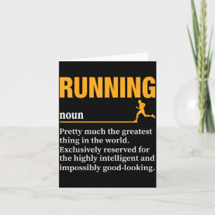 Tarjeta Definición de correr Humor Maratón Atleta Divertid