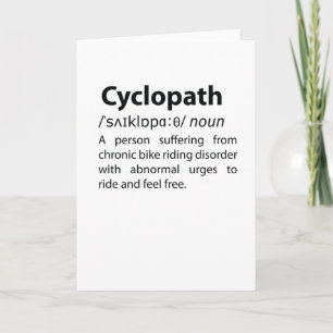 Tarjeta Definición de diccionario divertida de Cyclopath