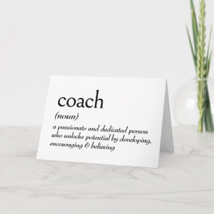 Tarjeta Definición de diccionario para COACH