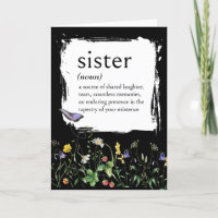 Definición De Diccionario Para HERMANA Con Flores 