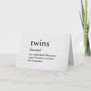 Tarjeta Definición De Diccionario Para TWINS