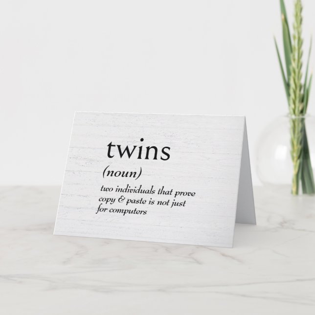 Tarjeta Definición De Diccionario Para TWINS (Anverso)