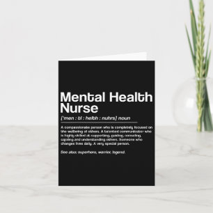 Tarjeta Definición de enfermero de salud mental