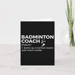 Tarjeta Definición de Entrenador de Bádminton Divertido Bá