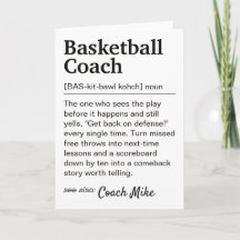 Definición de Entrenador de Baloncesto Agradecimie