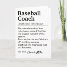 Definición de Entrenador de Béisbol Agradecimiento