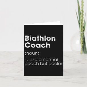 Tarjeta Definición de Entrenador de Biatlón Humor Divertid