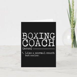 Tarjeta Definición de entrenador de boxeo - Graciosa