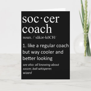 Tarjeta Definición de Entrenador de Fútbol Deportes Entren