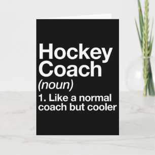 Tarjeta Definición de Entrenador de Hockey Deportes Divert