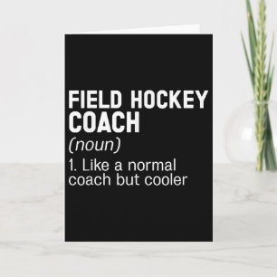 Tarjeta Definición de Entrenador de Hockey sobre Césped En