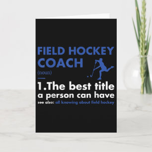 Tarjeta Definición de Entrenador Deportivo Hockey sobre Cé