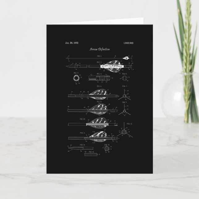 Tarjeta Definición de flecha de tiro al arco (Anverso)