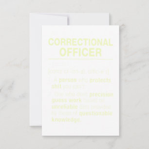 Tarjeta Definición de funcionario correccional