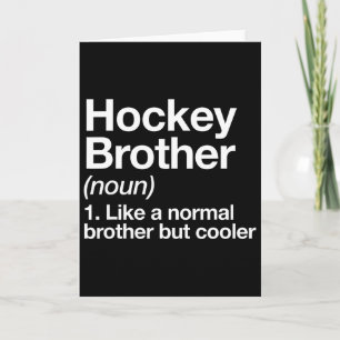 Tarjeta Definición de hermano de hockey divertido deportes