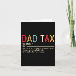 Tarjeta Definición de Impuesto de Papá Divertido Día del P
