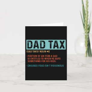 Tarjeta Definición de impuesto del papá hombres divertido