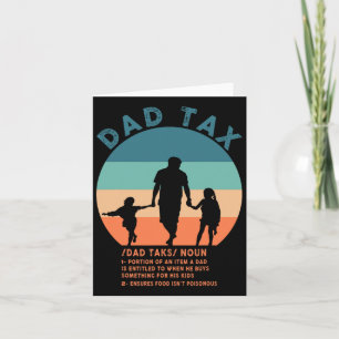 Tarjeta Definición de impuestos de papá Hombres Día del Pa