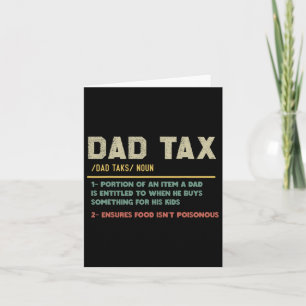Tarjeta Definición de impuestos divertida Día del Padre