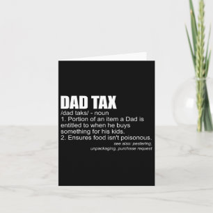 Tarjeta Definición de impuestos Regalo divertido para el D