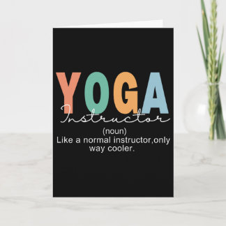 Tarjeta Definición de instructor de yoga solo normal más g