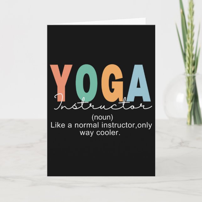 Tarjeta Definición de instructor de yoga solo normal más g (Anverso)