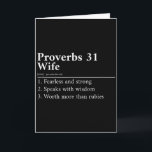 Tarjeta Definición de la esposa de Proverbios 31<br><div class="desc">Definición de la esposa de Proverbios 31</div>