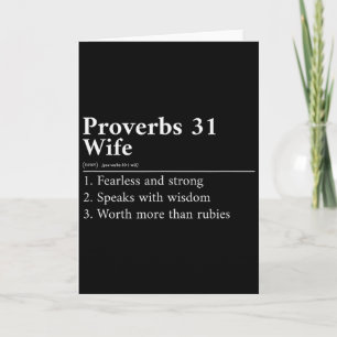 Tarjeta Definición de la esposa de Proverbios 31
