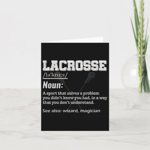 Tarjeta Definición De Lacrosse Para El Equipo Deportivo La