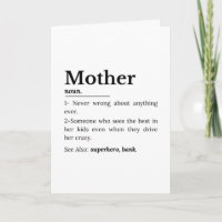 Definición de Madre Chiste de Mamá Divertido