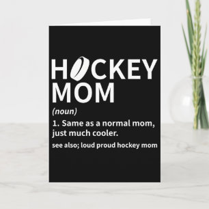 Tarjeta Definición de madre de hockey jugador de hockey so