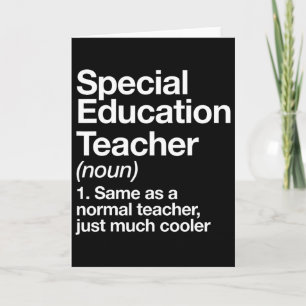 Tarjeta Definición de maestro de educación especial divert