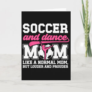 Tarjeta Definición de mamá de fútbol y baile Bailando y ma