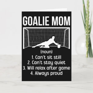 Tarjeta Definición de mamá portera de fútbol Portera de fú