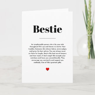 Tarjeta Definición de mejor amigo, significado de mejor am