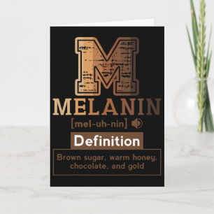 Tarjeta Definición de melanina Reina negra azúcar melanina