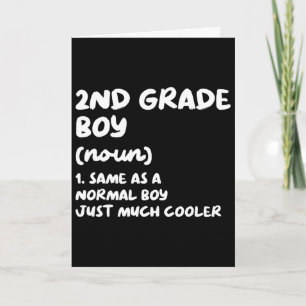 Tarjeta Definición de niño de 2do grado divertido Ck para