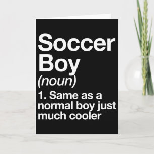 Tarjeta Definición de niño de fútbol divertido deportes