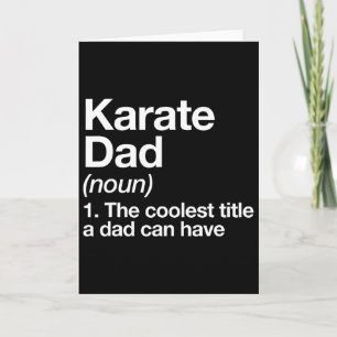 Tarjeta Definición de papá de karate divertido deportes ar