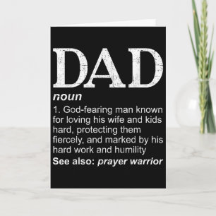 Tarjeta Definición de papá Día del padre Papá cristiano pa