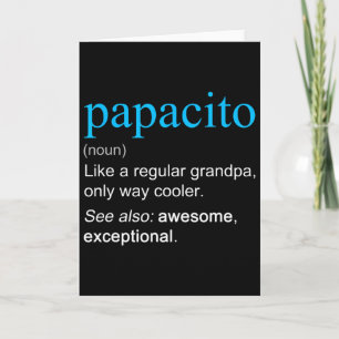 Tarjeta Definición de Papacito Sustantivo Como Un Abuelo M