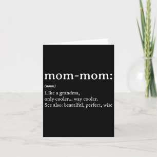 Tarjeta Definición de regalo de mamá Día de la Madre de ma